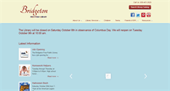 Desktop Screenshot of bridgetonlibrary.org